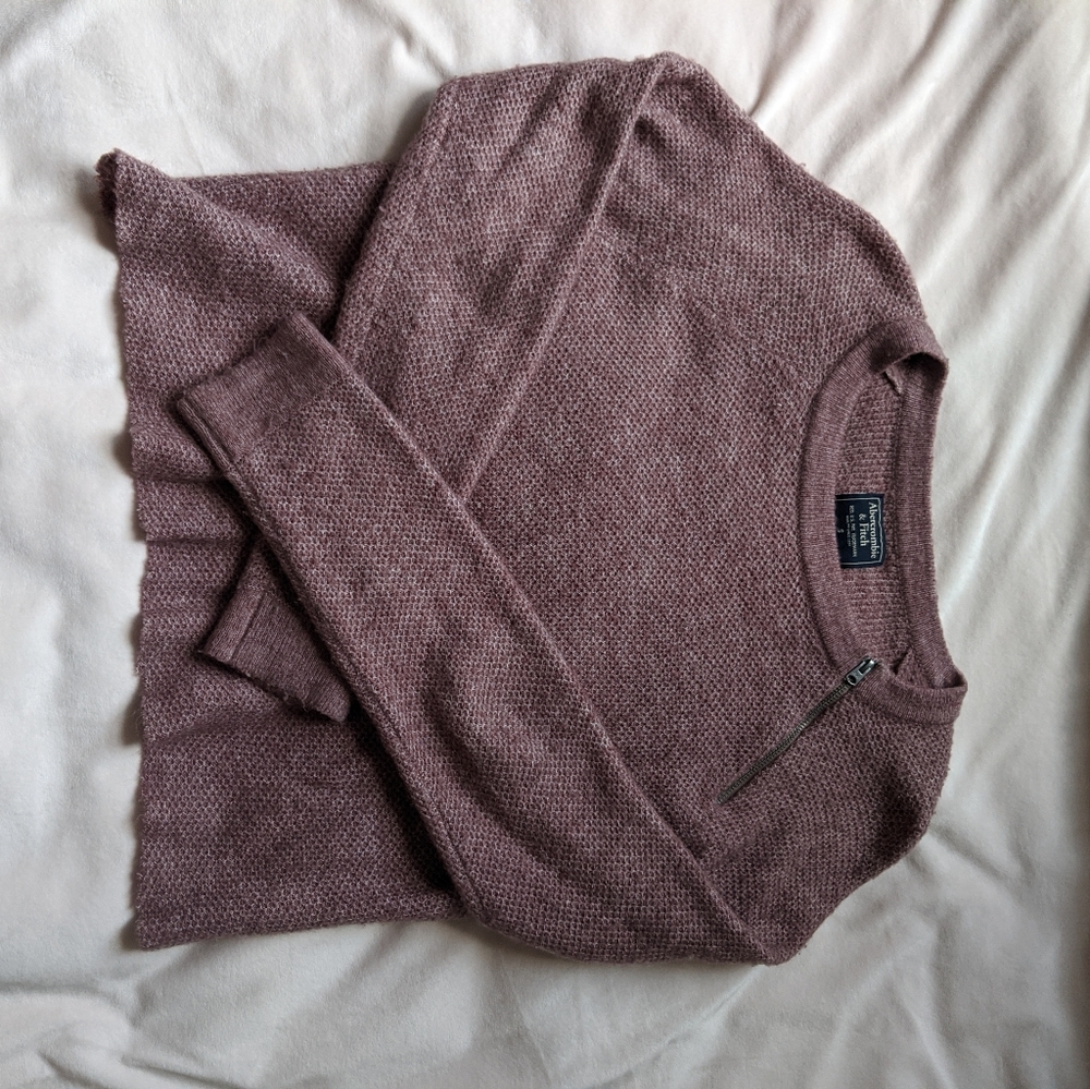 cropped purple sweater